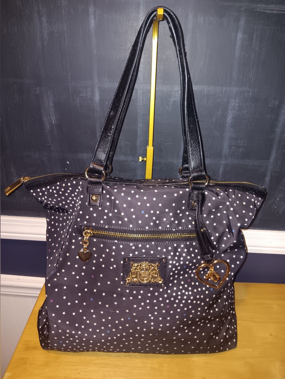Juicy Couture Vintage Y2k Nylon Star Tote Bag